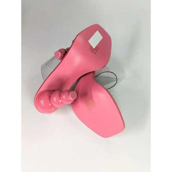 Cult Gaia Women's Vita Vinyl Stacked-Heel Sandals Blossom Size 36 (MSRP $428) - Picture 8 of 10